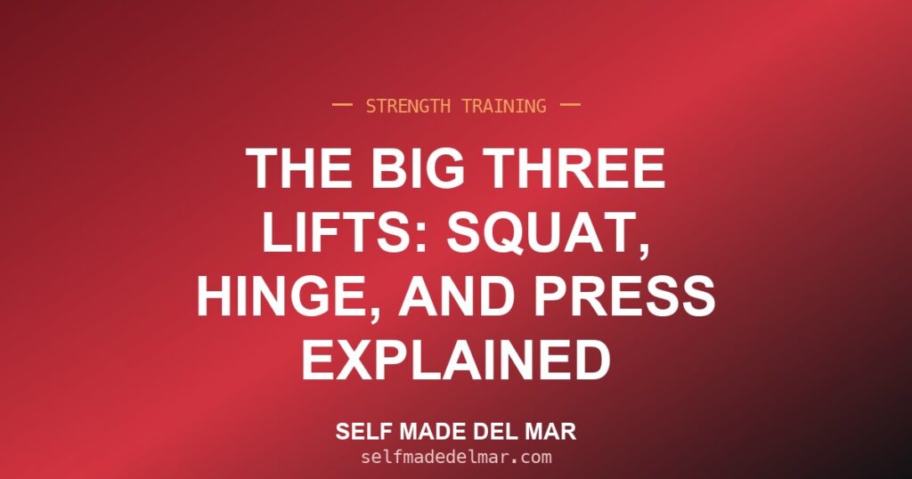 The Big Three Lifts: Squat, Hinge, and Press Explained