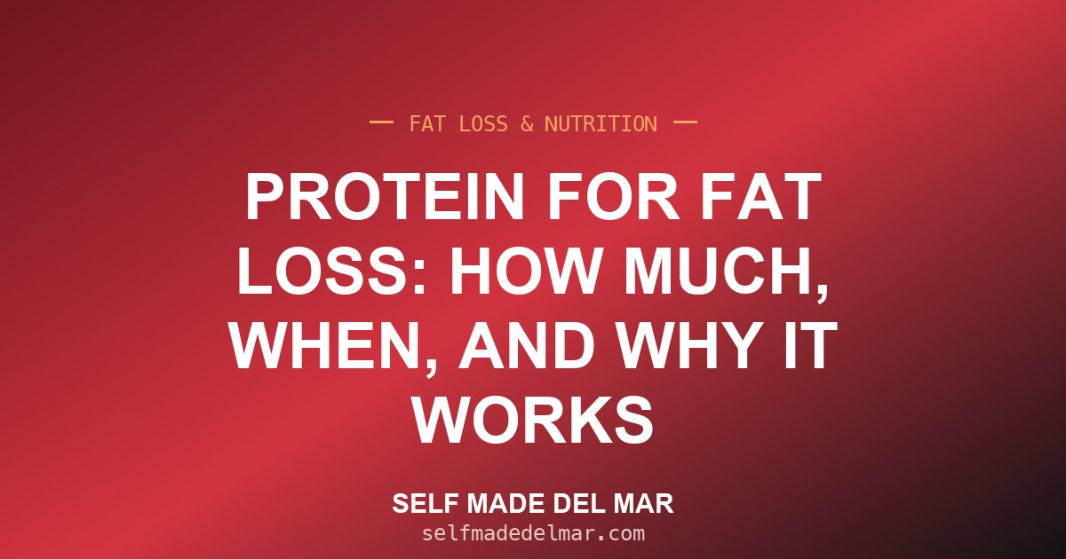 Protein for Fat Loss: How Much, When, and Why It Works