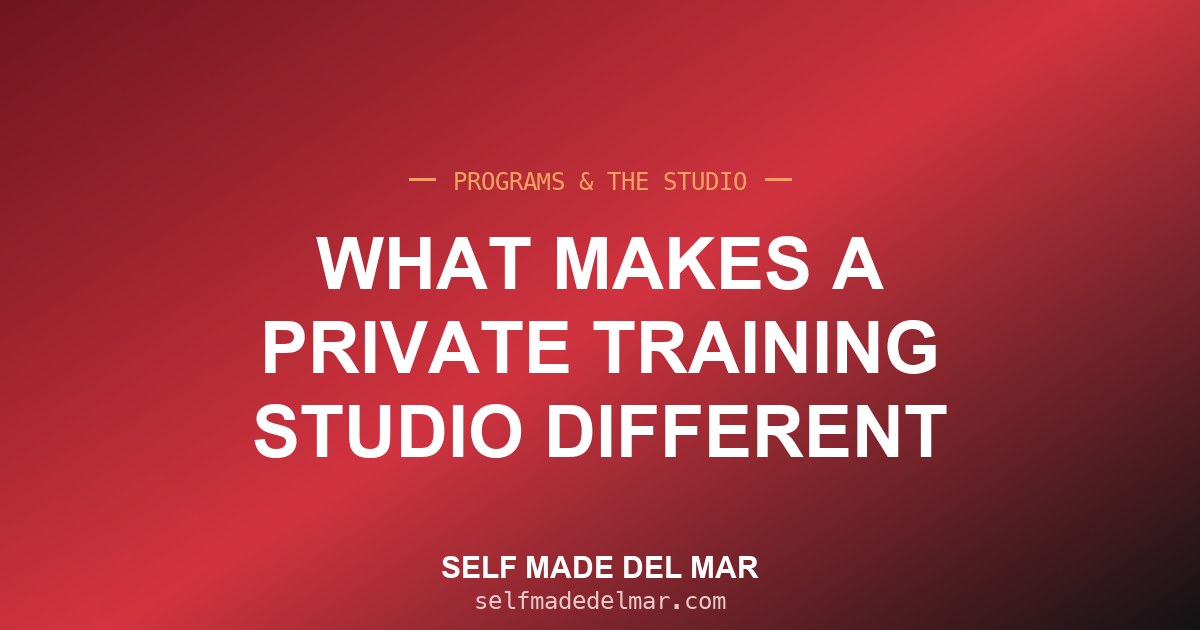 What Makes a Private Training Studio Different