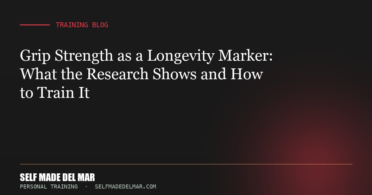 Grip Strength as a Longevity Marker: What the Research Shows and How to Train It