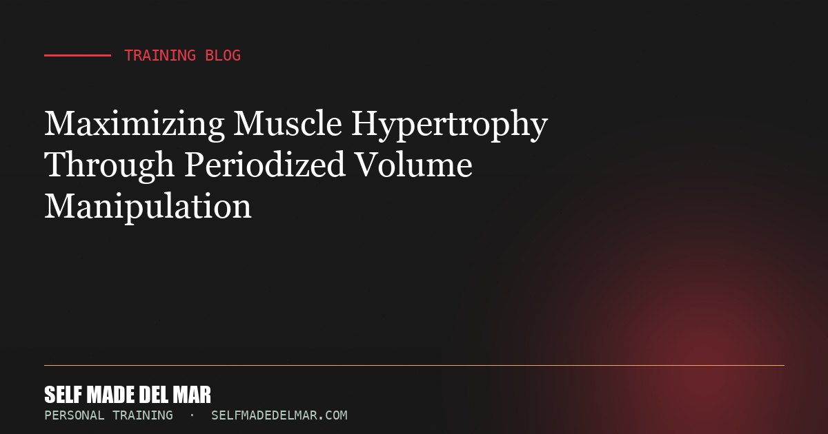 Maximizing Muscle Hypertrophy Through Periodized Volume Manipulation
