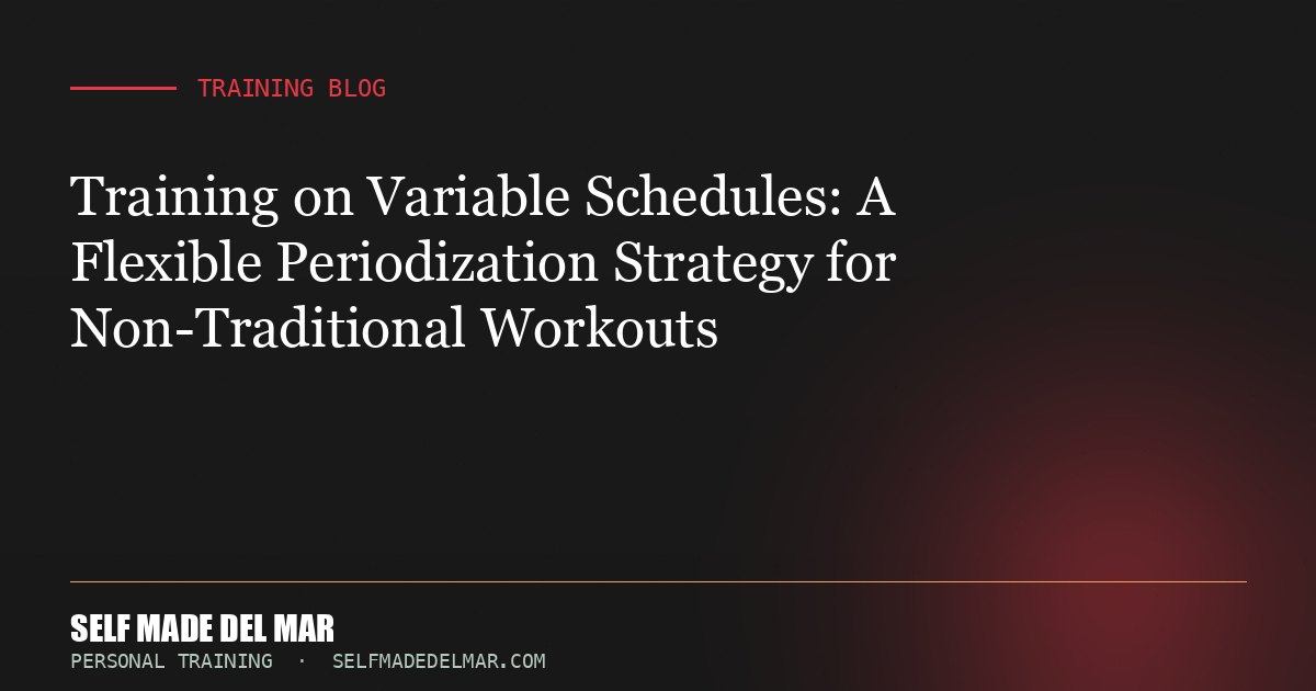 Training on Variable Schedules: A Flexible Periodization Strategy for Non-Traditional Workouts