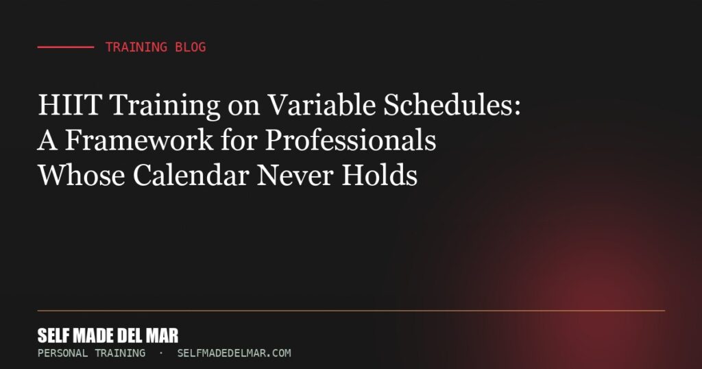 HIIT Training on Variable Schedules: A Framework for Professionals Whose Calendar Never Holds