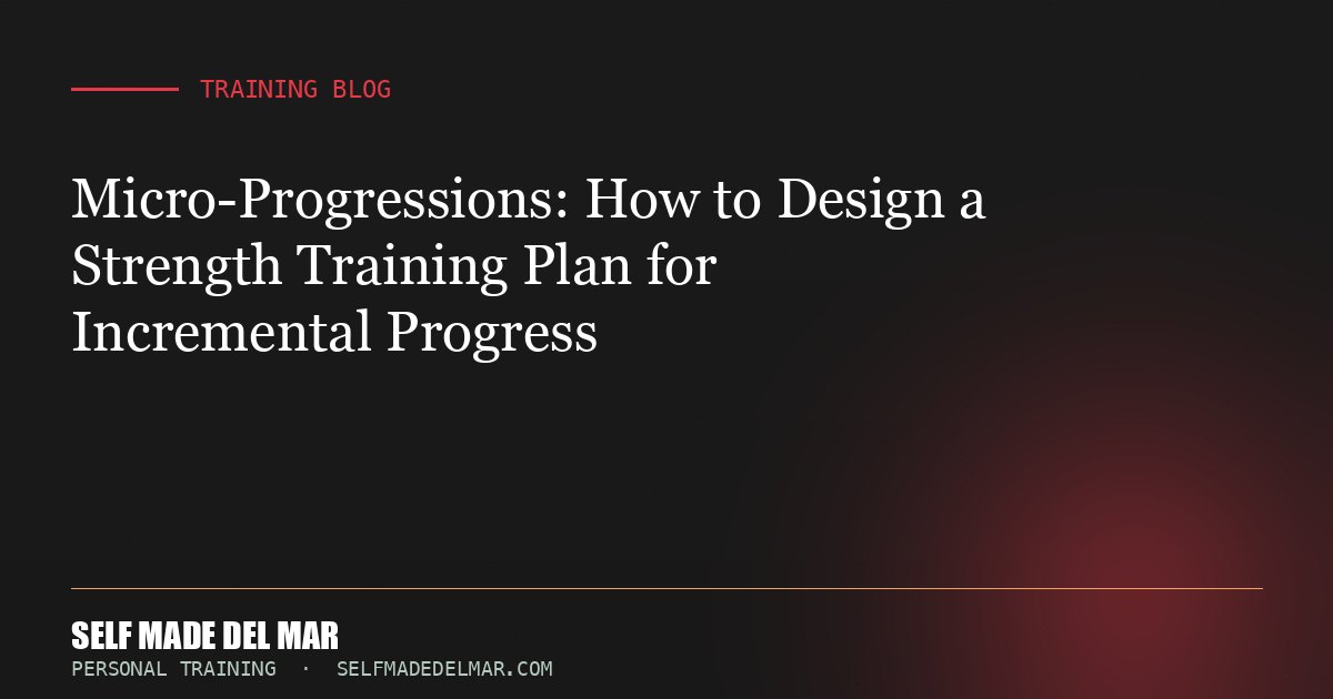 Micro-Progressions: How to Design a Strength Training Plan for Incremental Progress