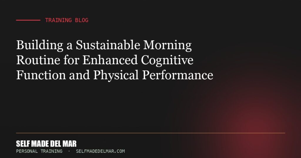 Building a Sustainable Morning Routine for Enhanced Cognitive Function and Physical Performance